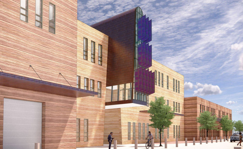 Tolteca Studios rendering of the Main Studios Building and entry